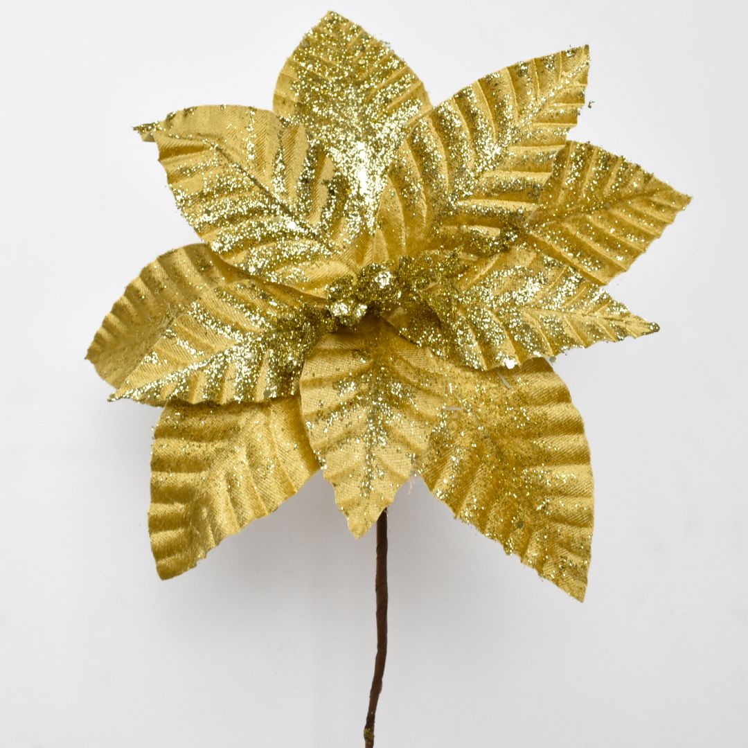 Flor Navideña Artificial 25 cm – Ref. AZ213D