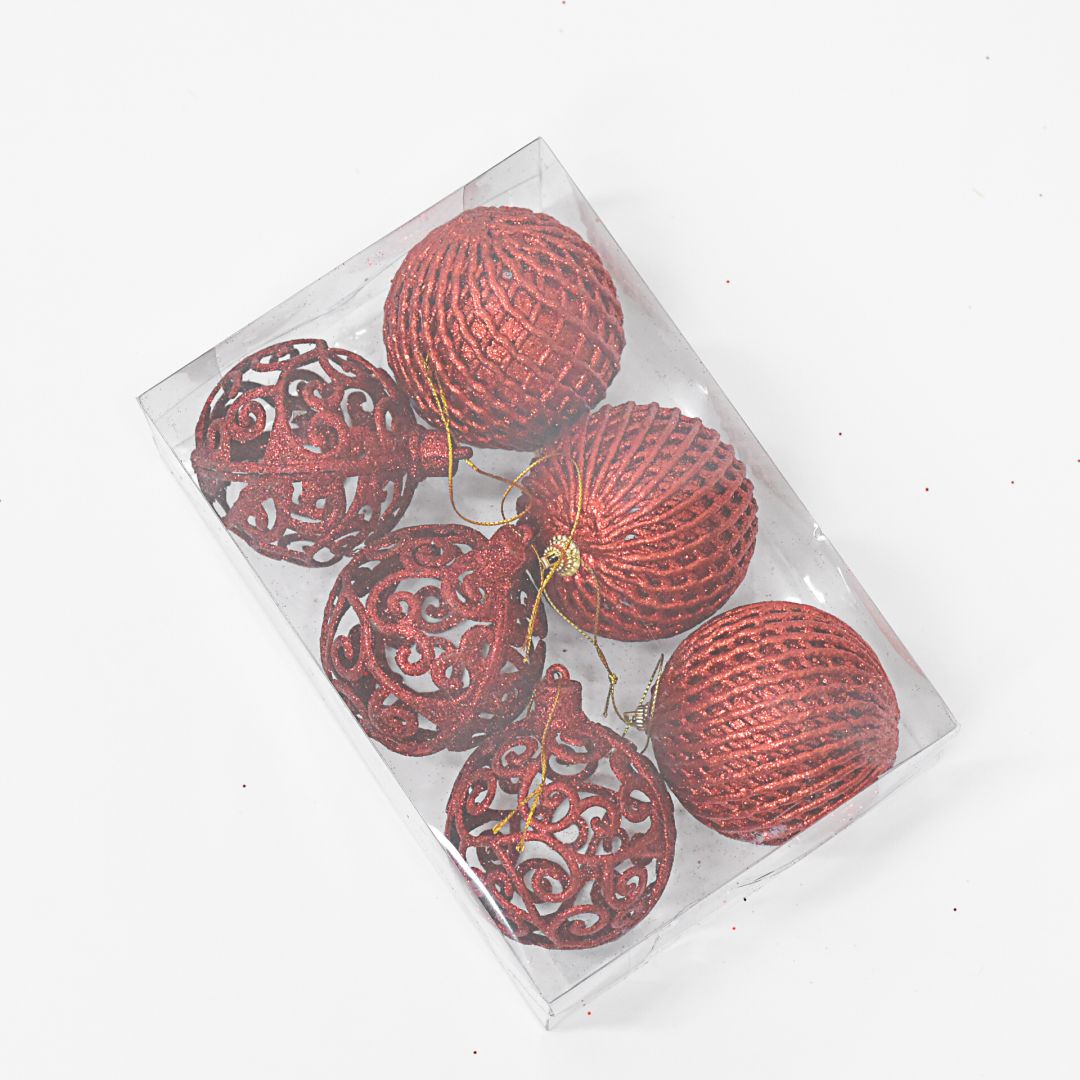 Bolas Navideñas set x6 8 cm – Ref. AZ078 (vista 3)