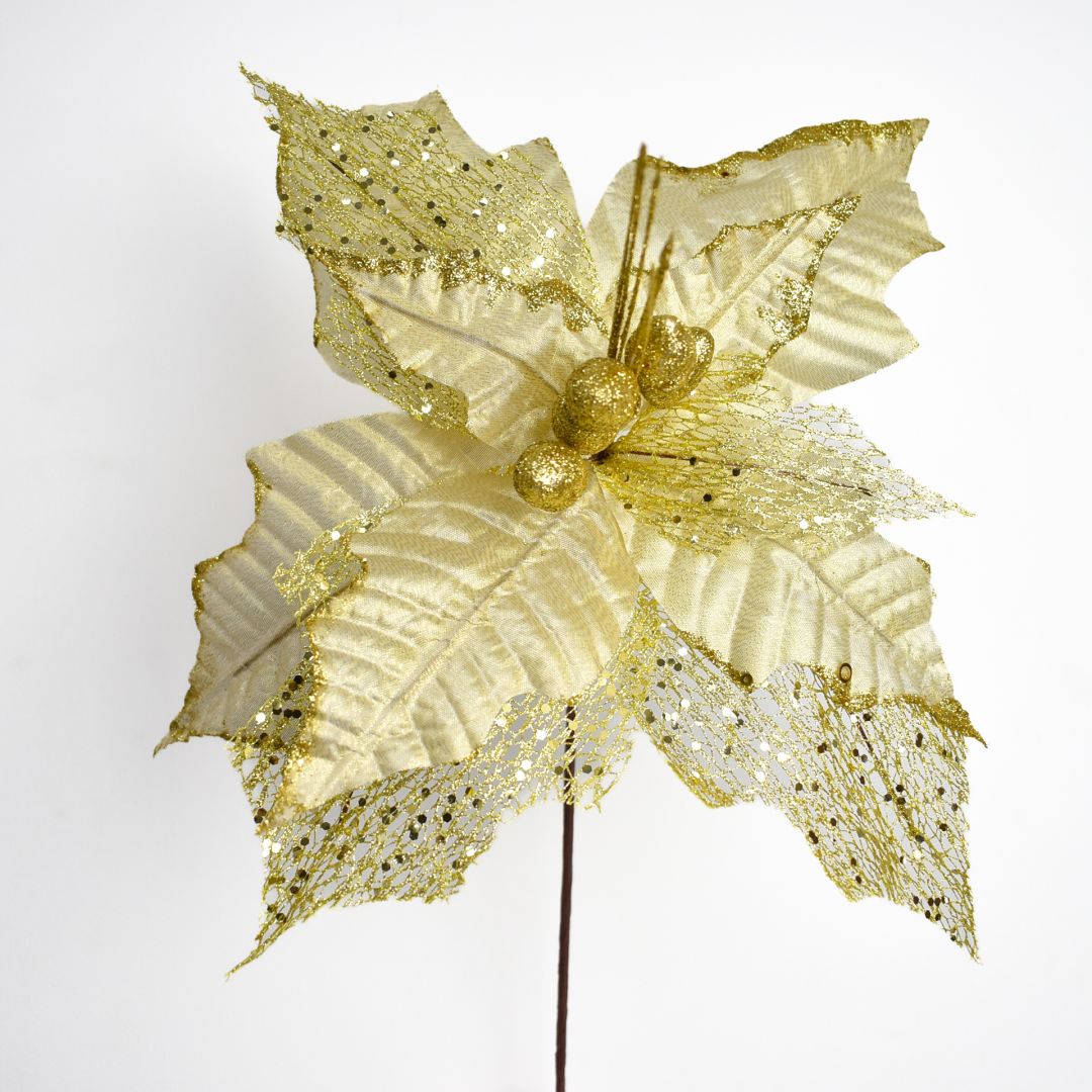 Flor Navideña Artificial 53 cm – Ref. AZ221D