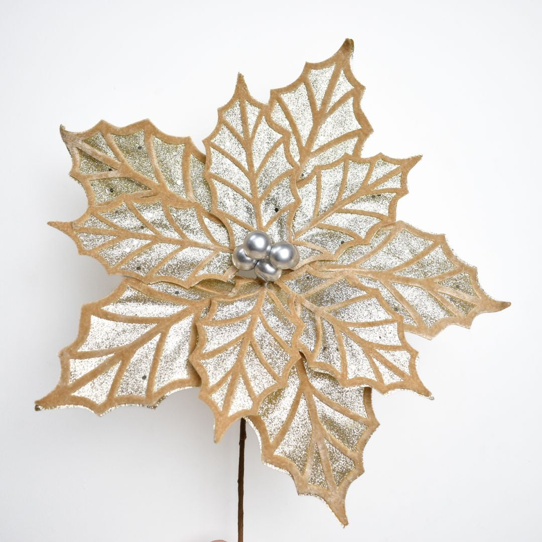 Flor Navideña Artificial 45 cm – Ref. AZ211C