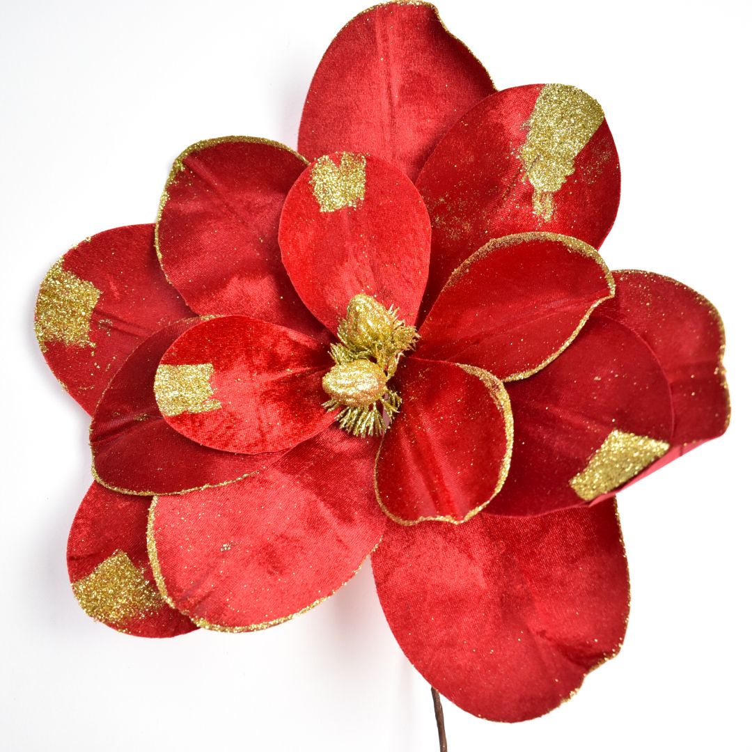 Flor Navideña Artificial 45 cm – Ref. AZ212R