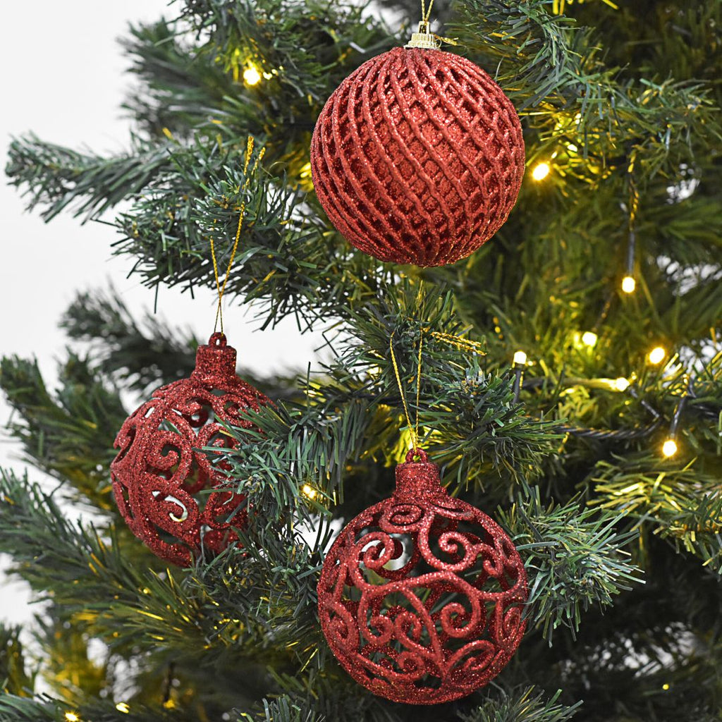 Bolas Navideñas set x6 8 cm – Ref. AZ078