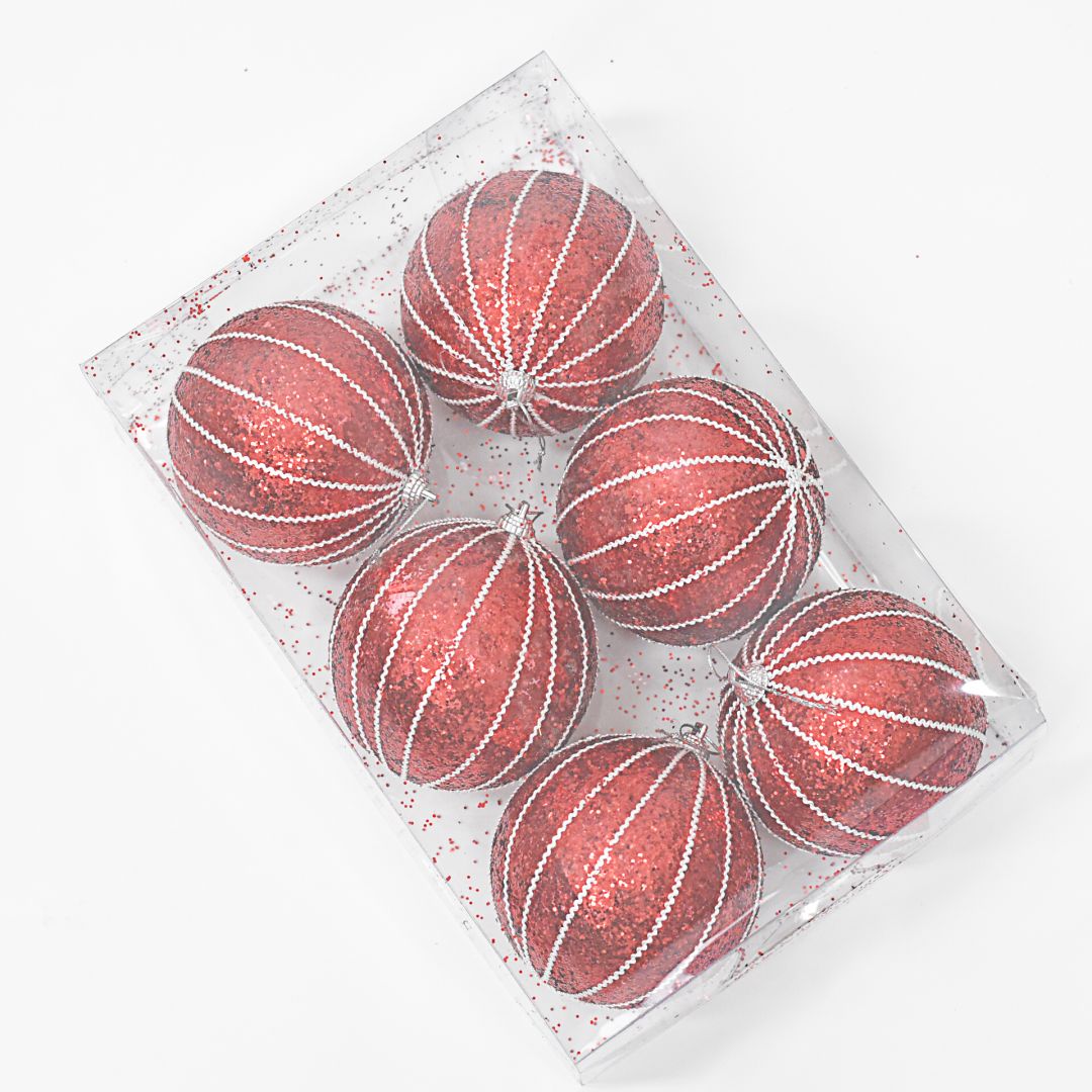 Bolas Navideñas set x6 10 cm – Ref. AZ072 (vista 3)