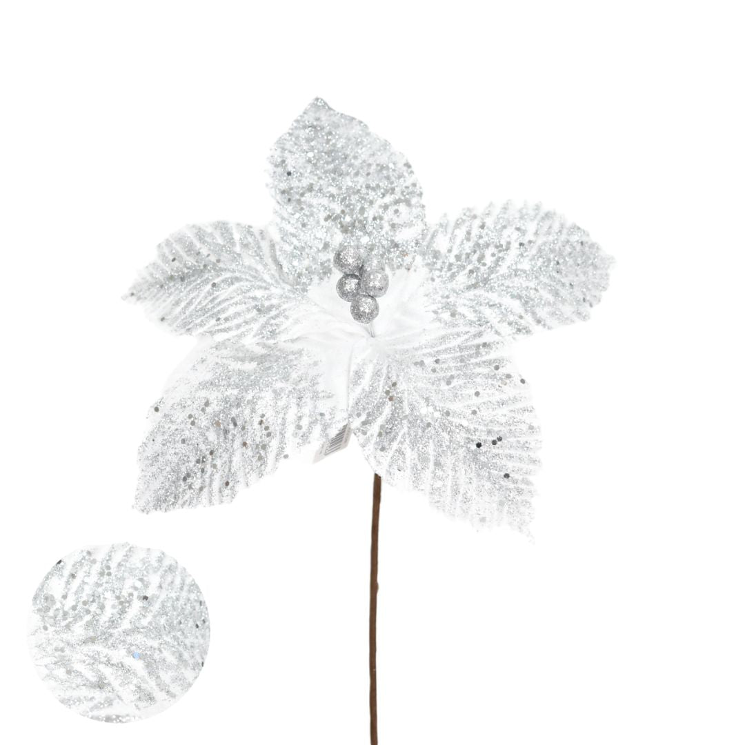 Flor Navideña Artificial 35 cm – Ref. AZ232B