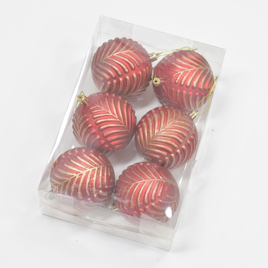 Bolas Navideñas set x6 8 cm – Ref. AZ144 (vista 3)