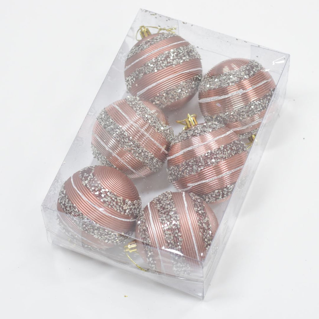 Bolas Navideñas set x6 8 cm – Ref. AZ146 (vista 3)
