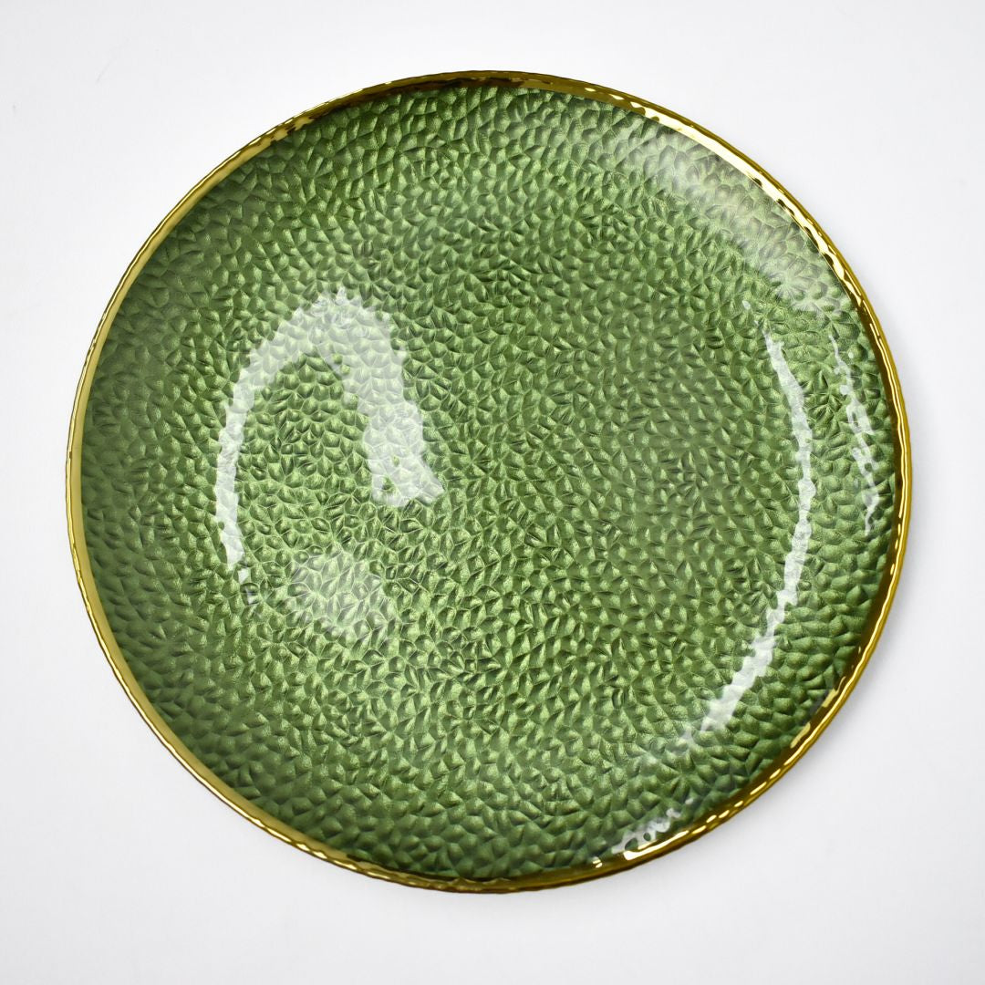 Plato de Vidrio Navideño 33 cm – Ref. AZ412