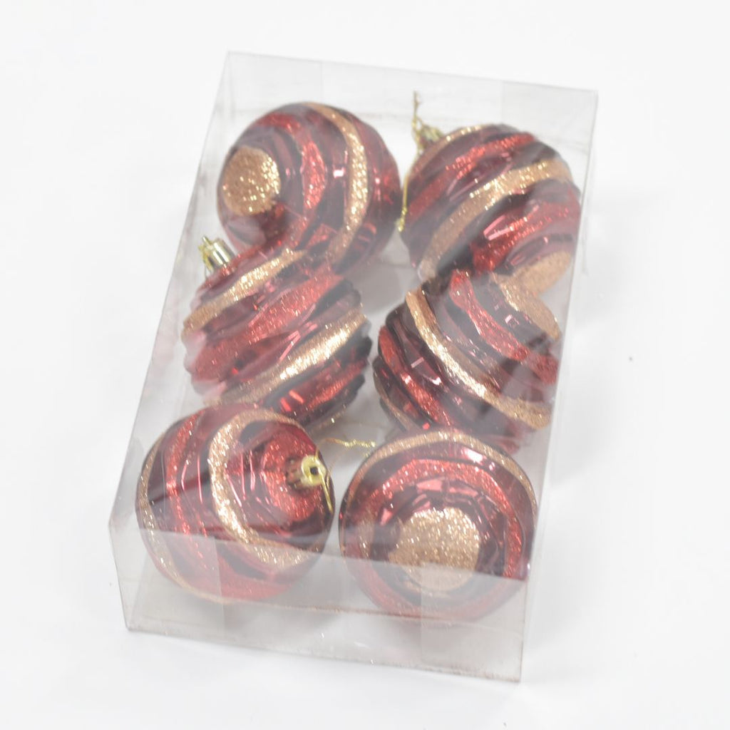 Bolas Navideñas set x6 8 cm – Ref. AZ147 (vista 3)