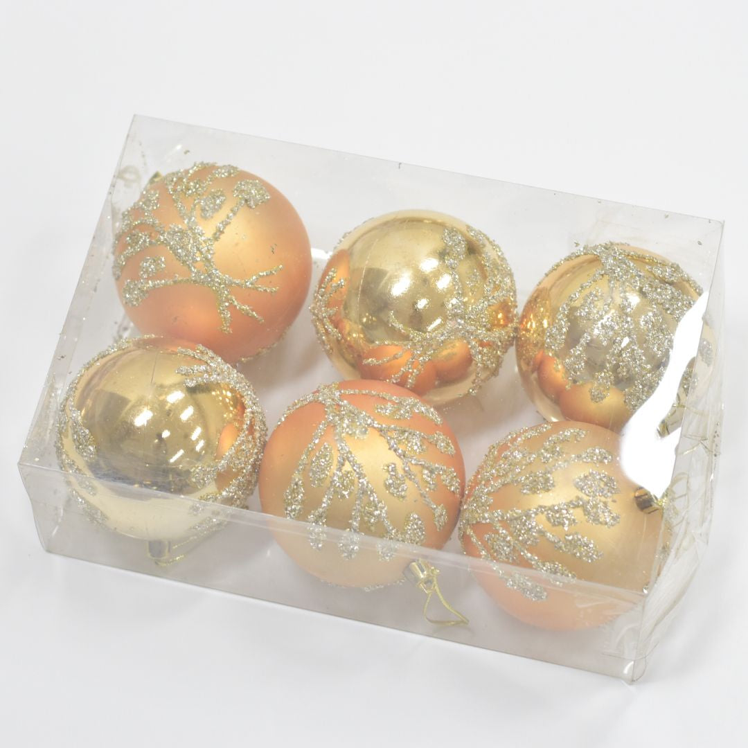 Bolas Navideñas set x6 8 cm – Ref. AZ148 (vista 3)