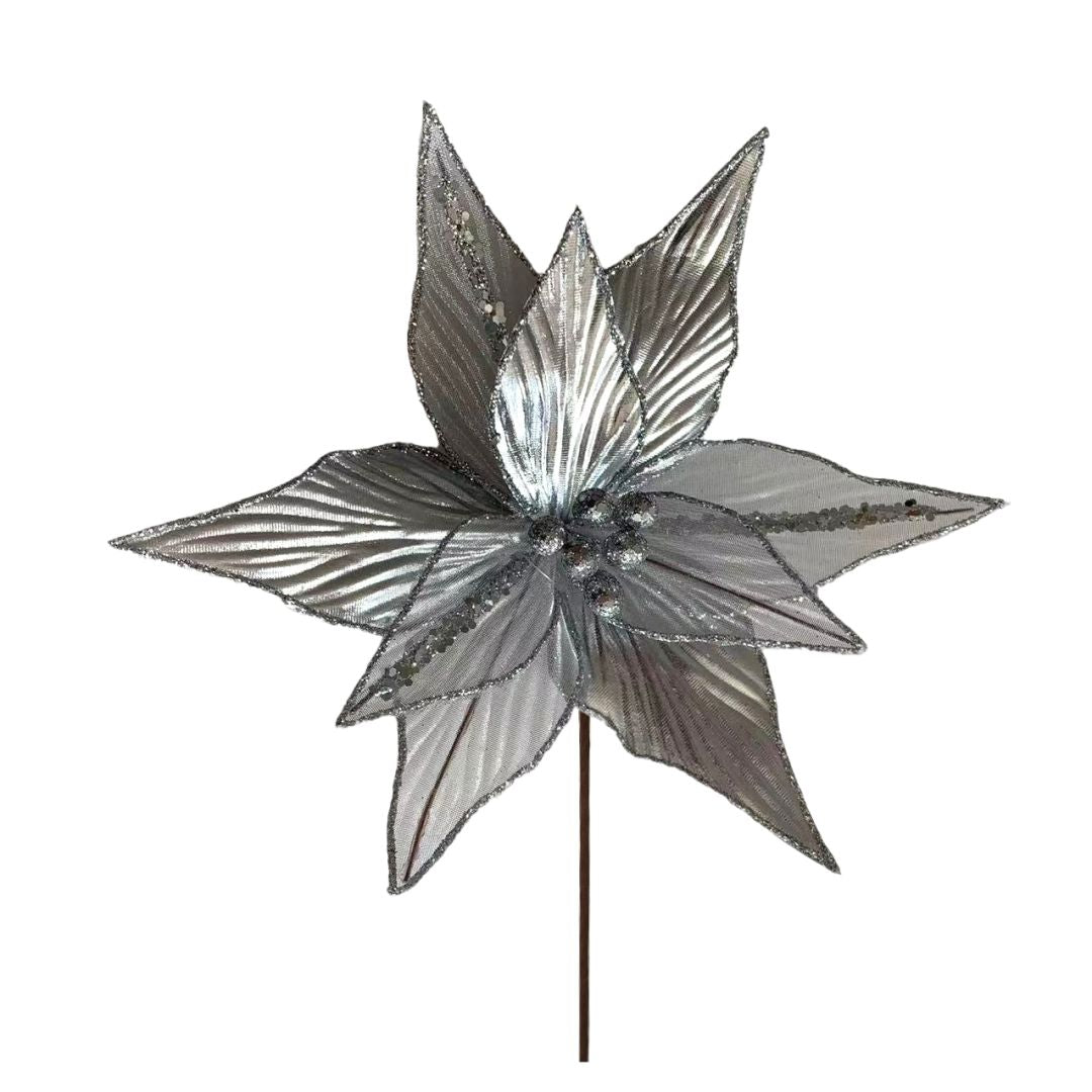 Flor Navideña Artificial 50 cm – Ref. XQ12852095S