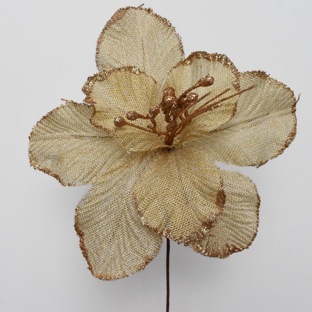 Flor Navideña Artificial 28 cm – Ref. AZ218C