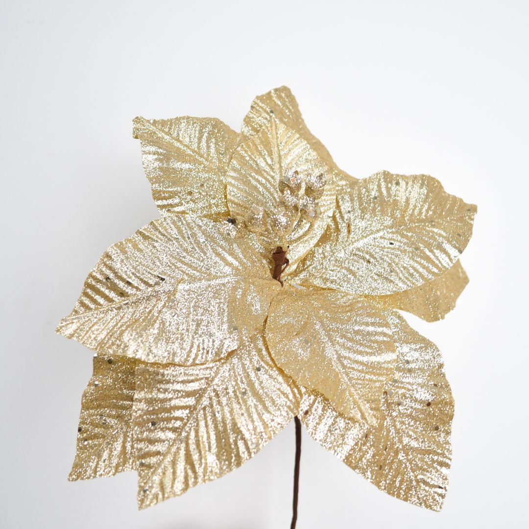 Flor Navideña Artificial 33 cm – Ref. AZ223C