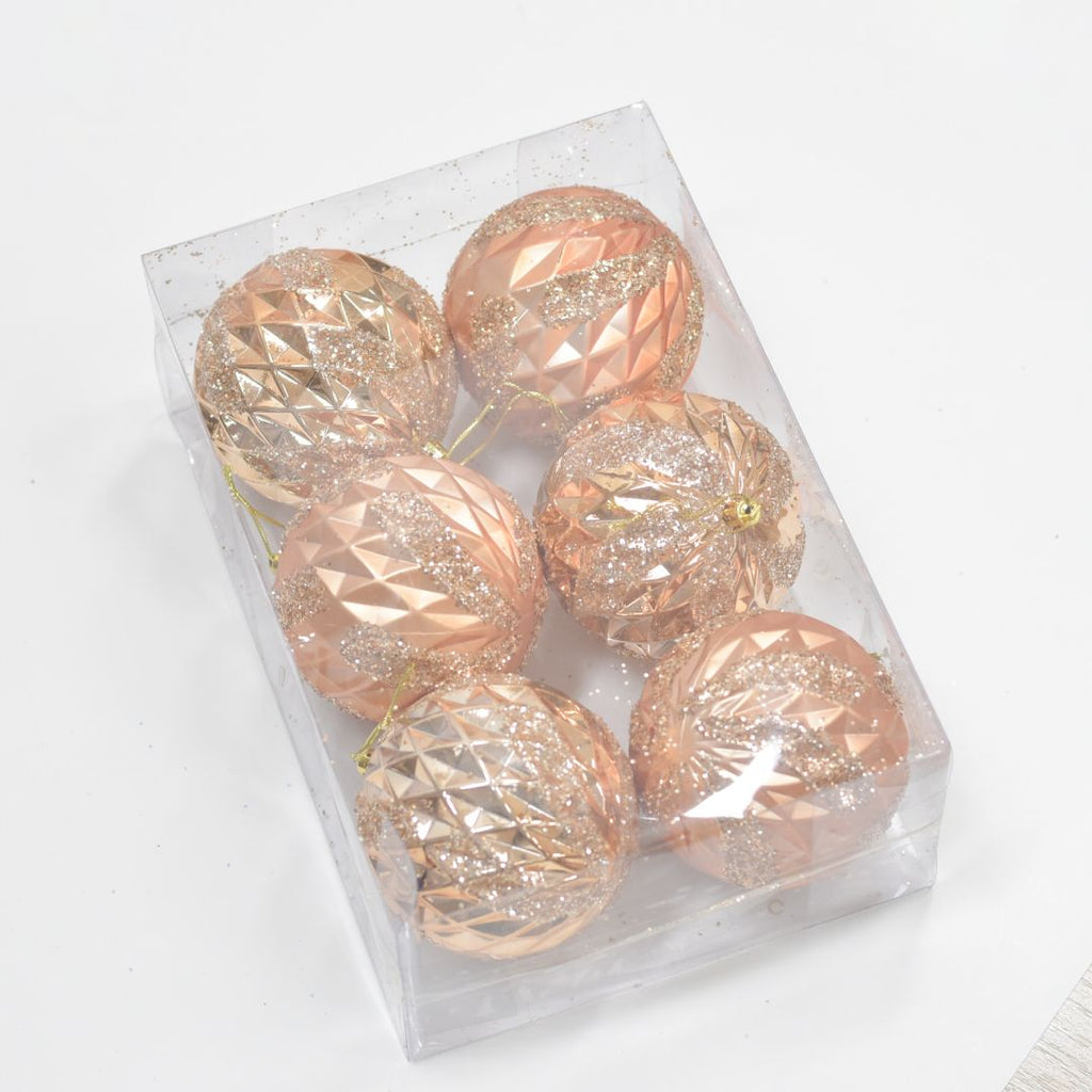 Bolas Navideñas set x6 10 cm – Ref. AZ160 (vista 3)