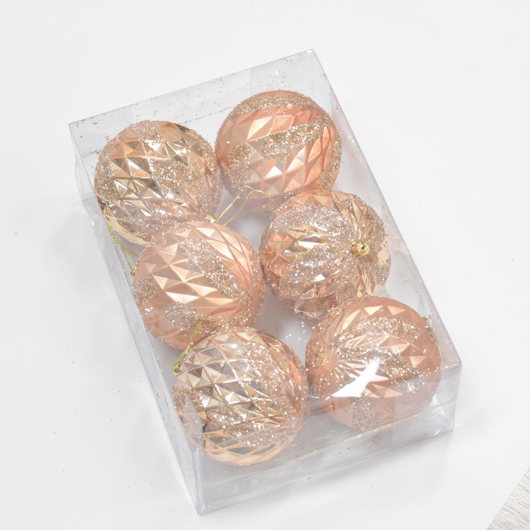 Bolas Navideñas set x6 10 cm – Ref. AZ160 (vista 3)