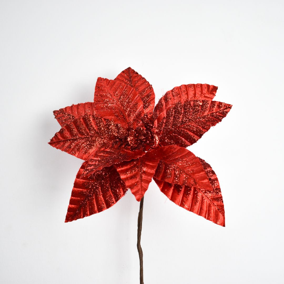 Flor Navideña Artificial 25 cm