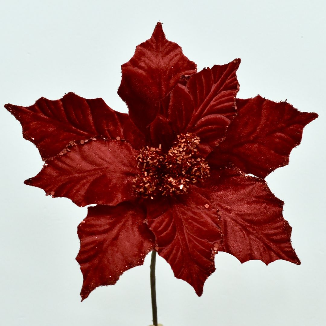 Flor Navideña Artificial 25 cm