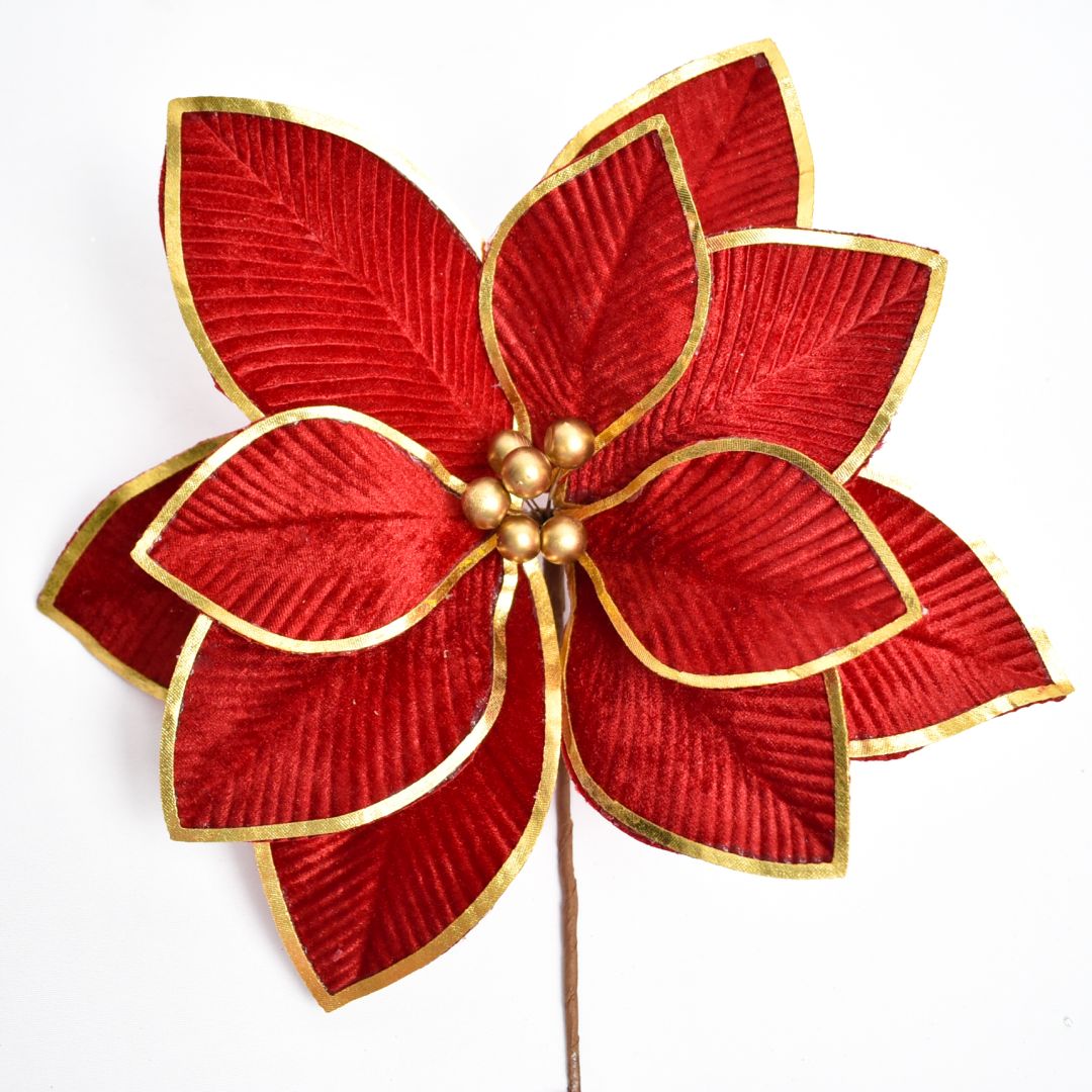 Flor Navideña Artificial 34 cm