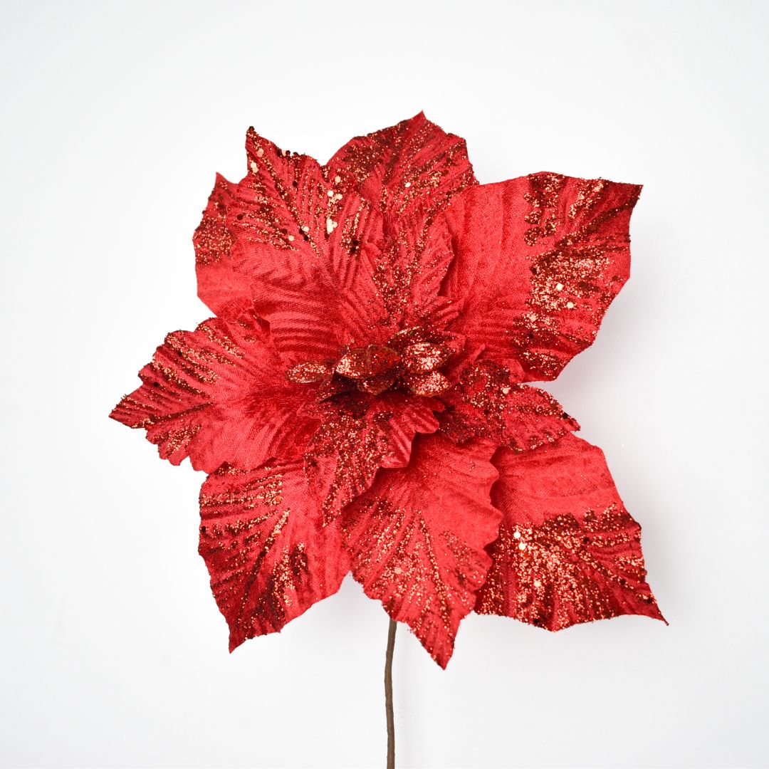 Flor Navideña Artificial 40 cm