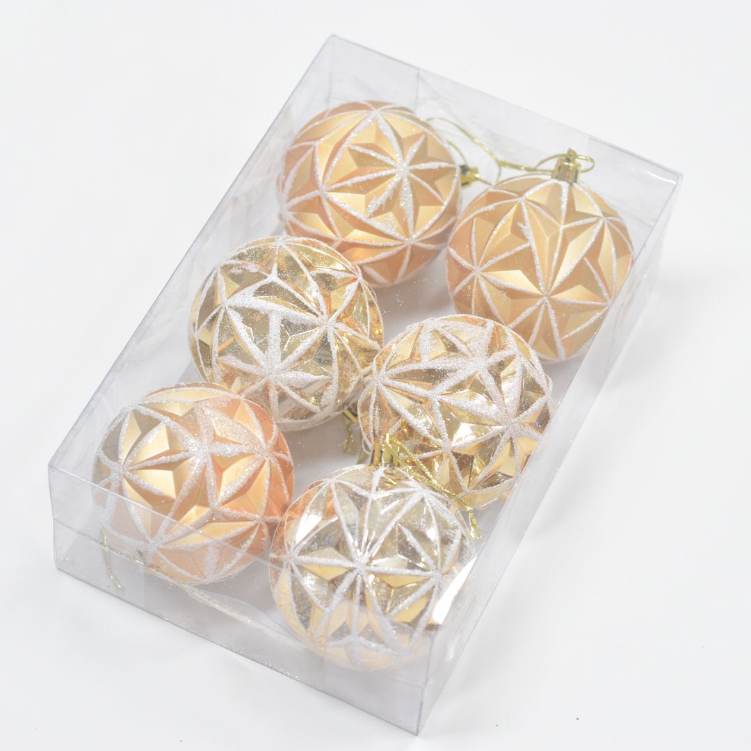 Bolas Navideñas set x6 8 cm – Ref. AZ150 (vista 3)