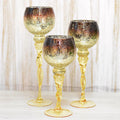 Copas de Vidrio Decorativas set x3 40/35/30x 11 cm – Ref. AZ474