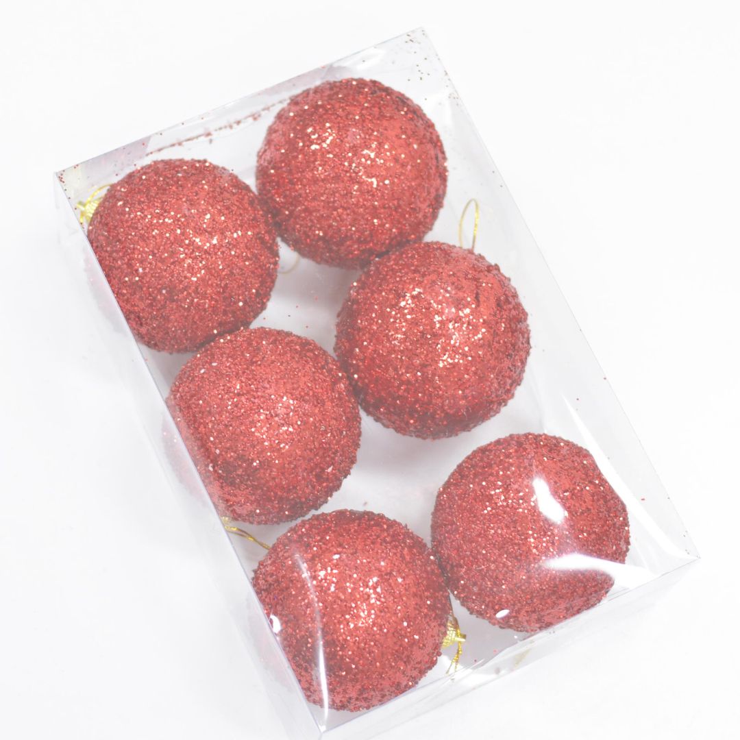Bolas Navideñas set x6 12 cm – Ref. SA132 (vista 3)