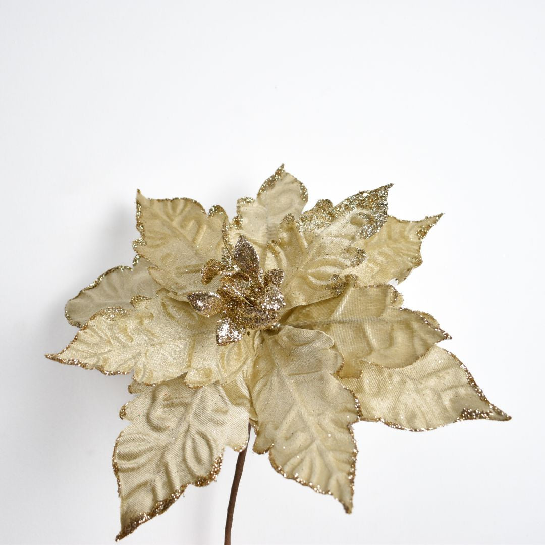 Flor Navideña Artificial 33 cm – Ref. AZ231C