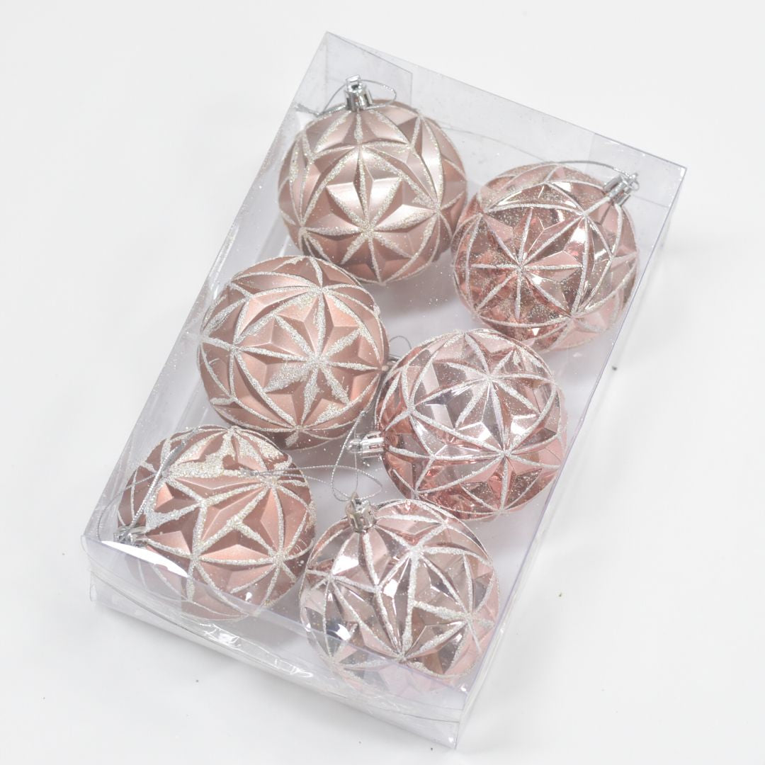 Bolas Navideñas set x6 8 cm – Ref. AZ151 (vista 3)