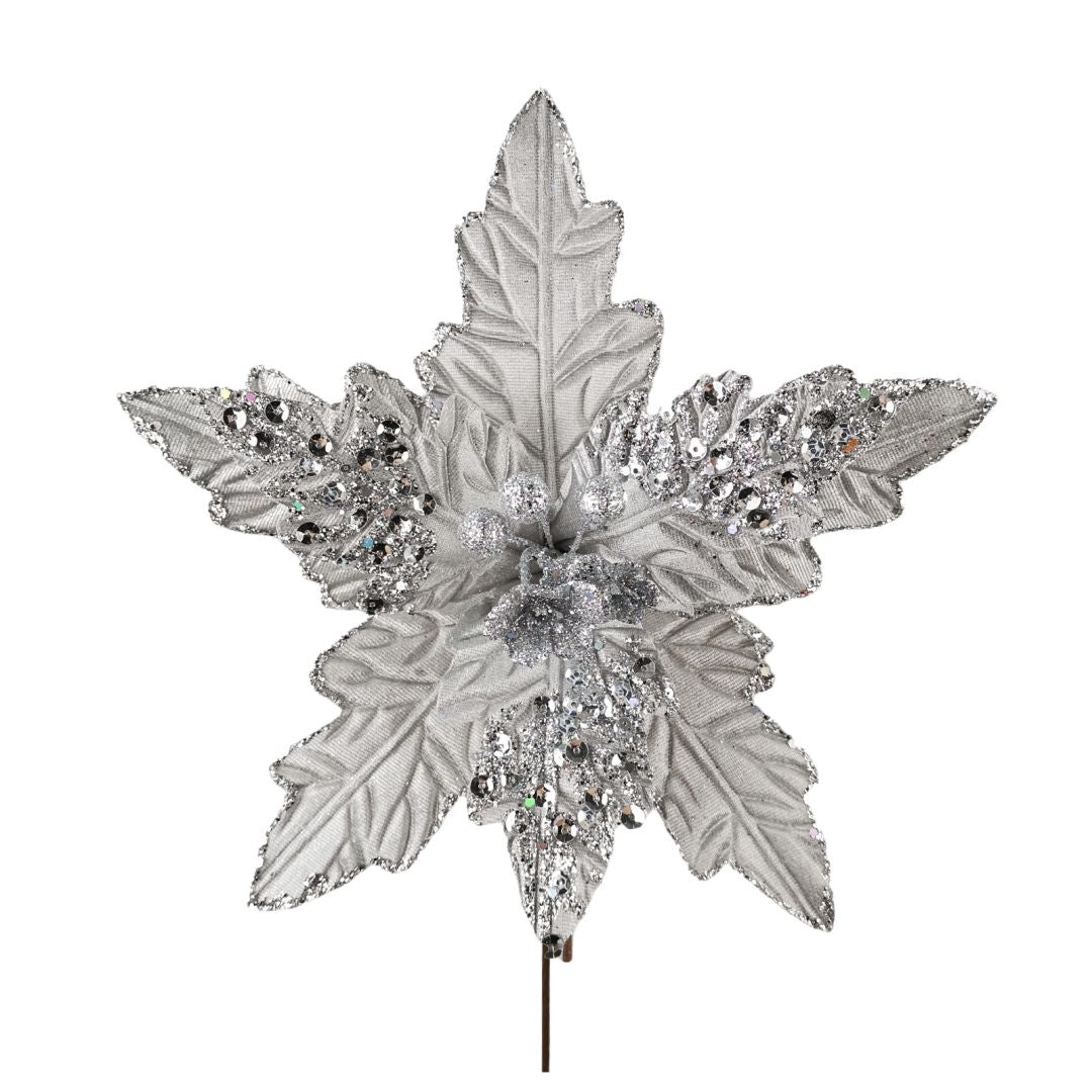 Flor Navideña Artificial 20 cm – Ref. XQ1414W0014