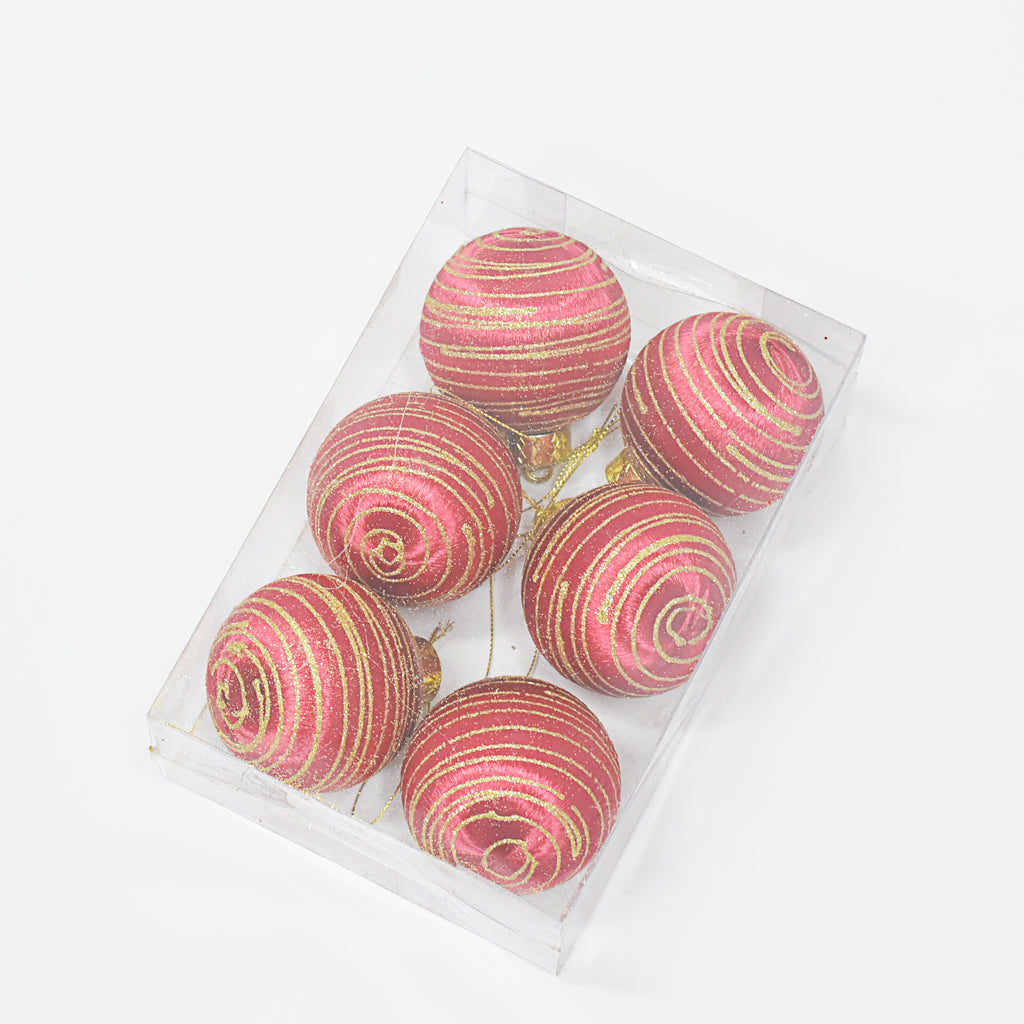 Bolas Navideñas set x6 8 cm – Ref. AZ056 (vista 3)