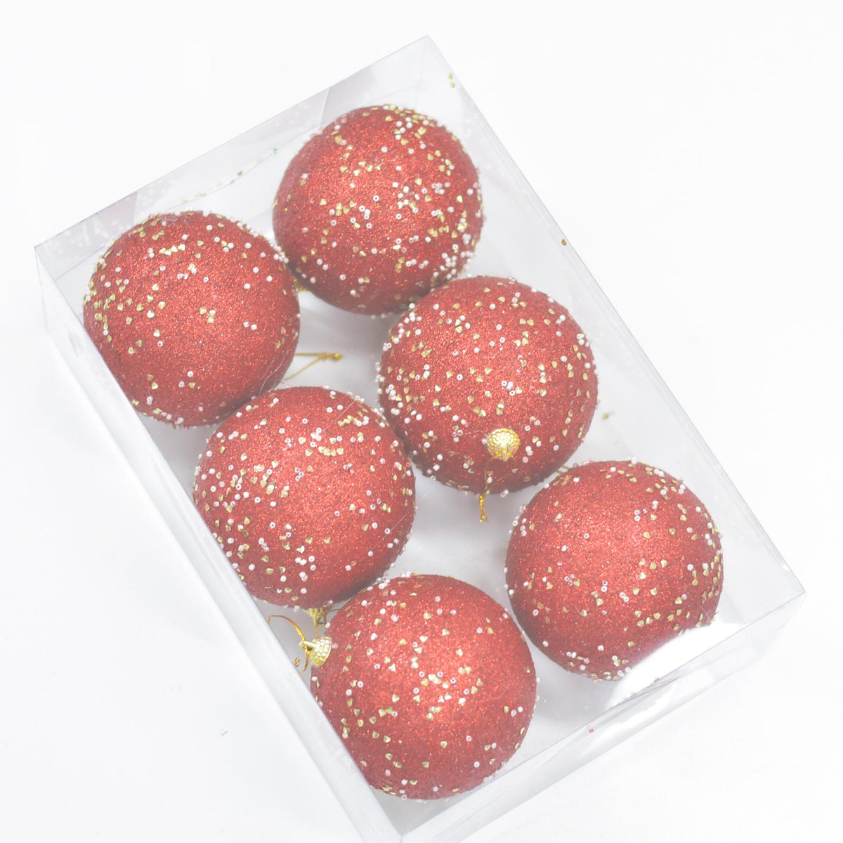Bolas Navideñas set x6 12 cm – Ref. SA133 (vista 3)