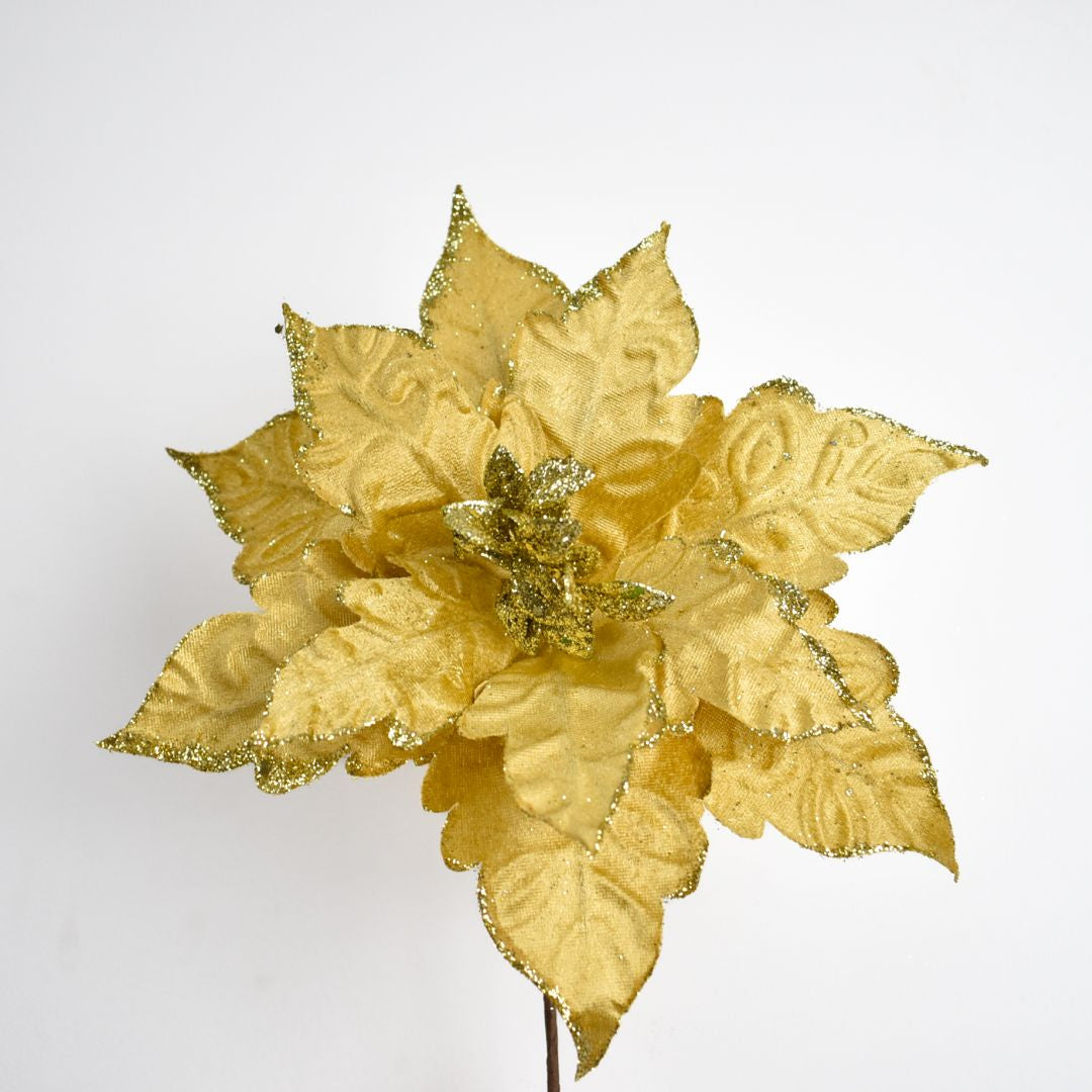 Flor Navideña Artificial 33 cm – Ref. AZ231D