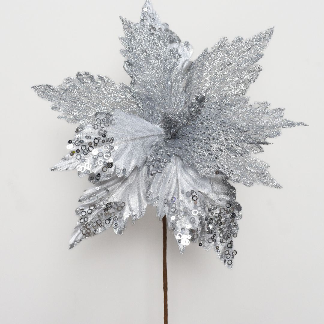 Flor Navideña Artificial 40 cm – Ref. AZ215B