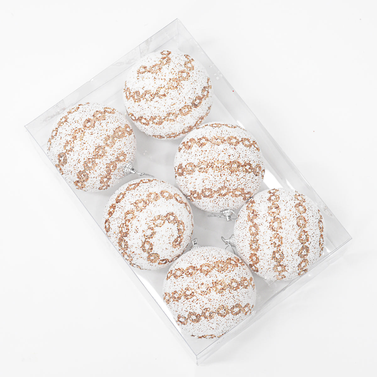 Bolas Navideñas set x6 10 cm – Ref. AZ069 (vista 3)