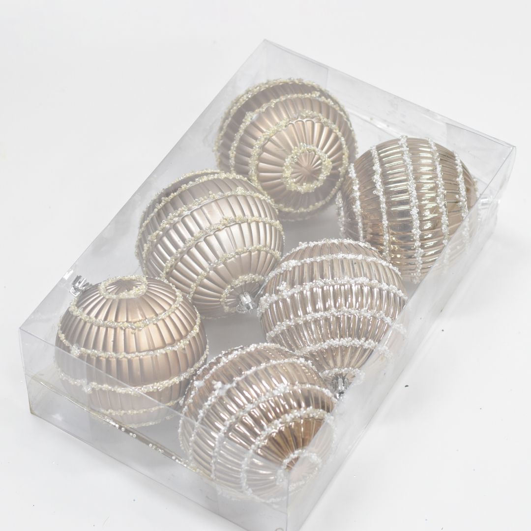Bolas Navideñas set x6 10 cm – Ref. AZ152 (vista 3)