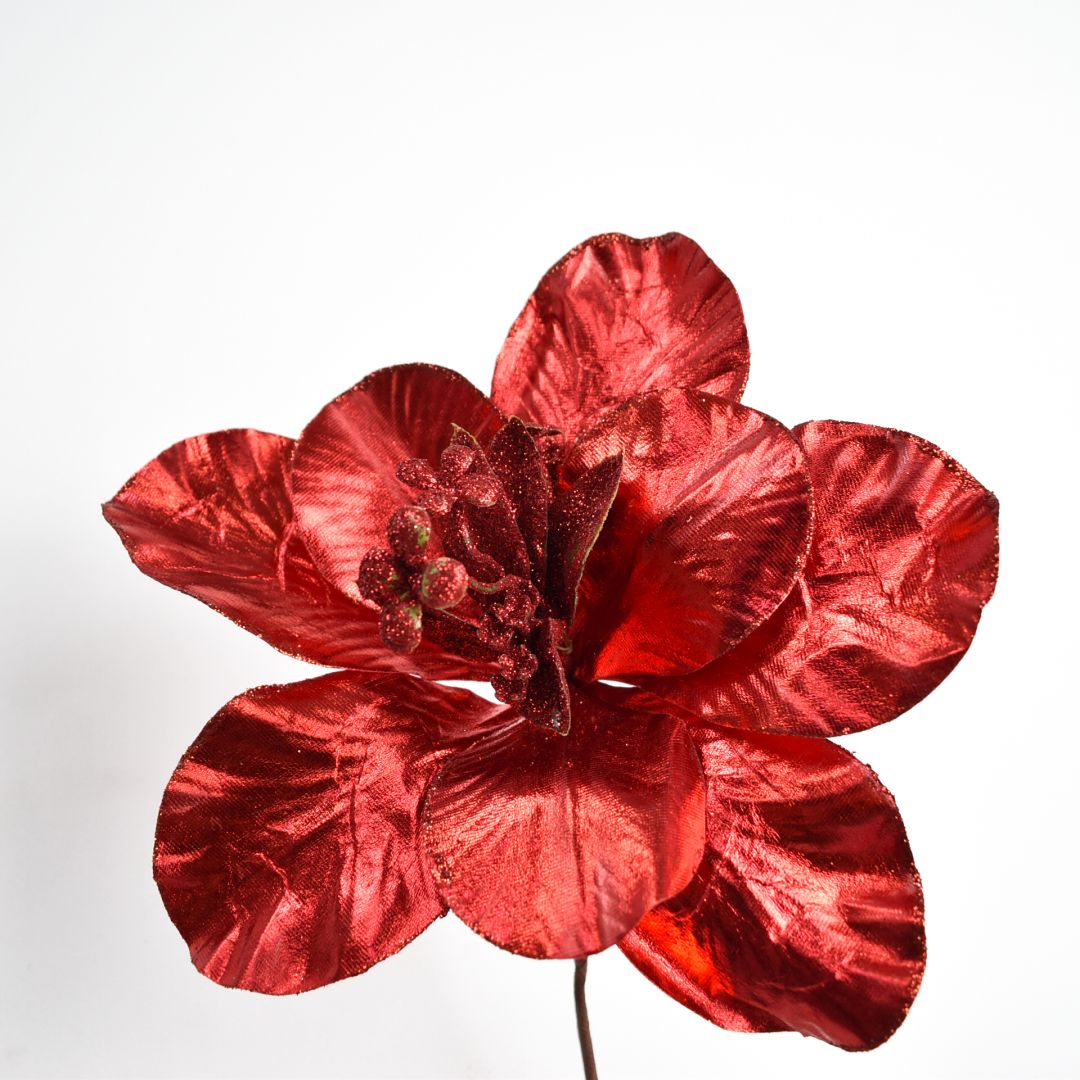 Flor Navideña Artificial 31 cm – Ref. AZ225R